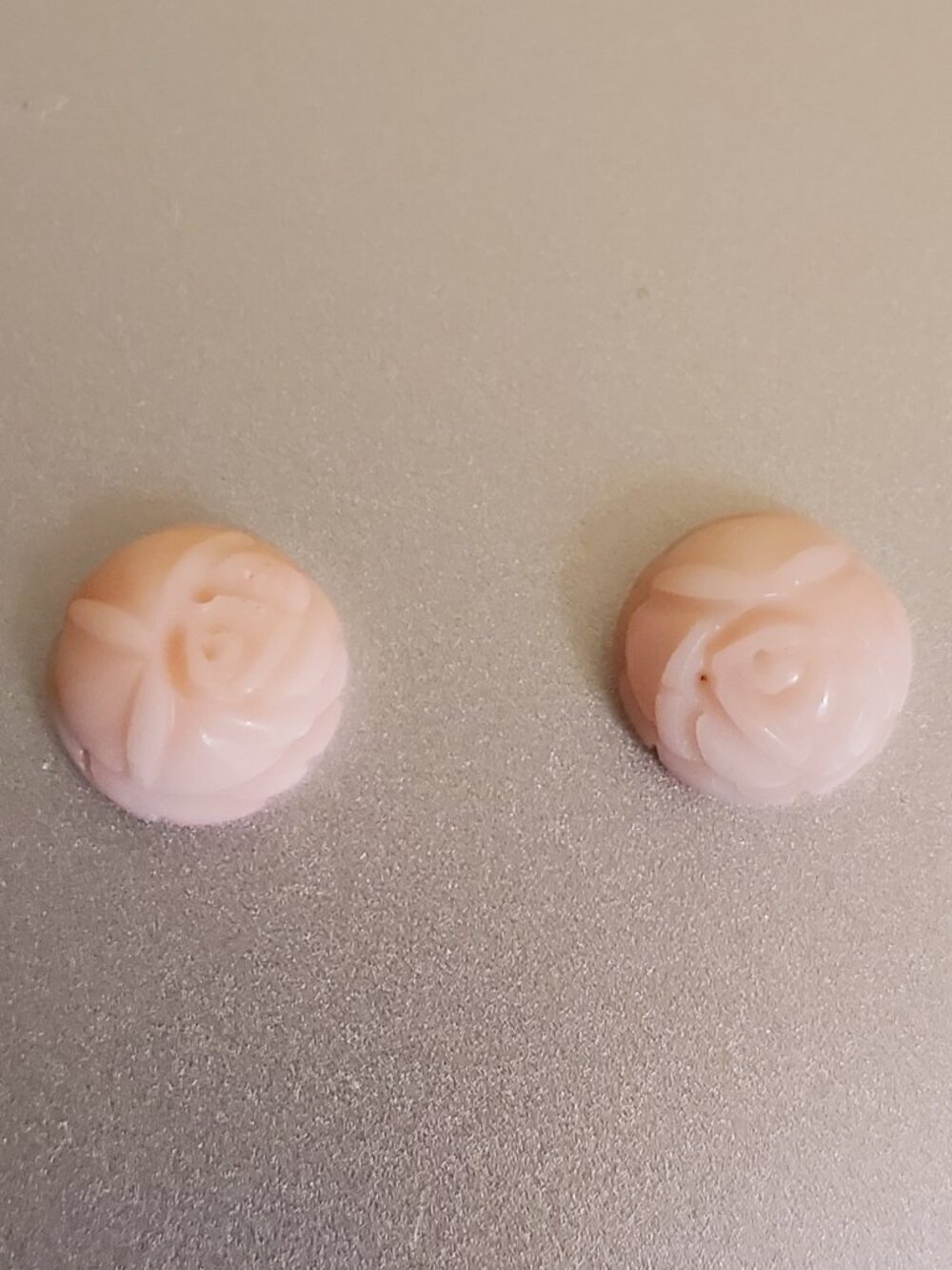 natural sea coral angel skin pink color in rose carving for earrings